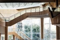 Bright glass hall interior