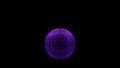 Bright globe formed by flying space dust isolated over black background. Animation. Animation. Vibrant fiery particles