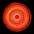 Bright Glowing Circle on Black Background Royalty Free Stock Photo