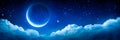 Bright Glowing Crescent Moon Royalty Free Stock Photo