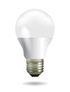 Bright glowing and led white light bulb. Energy efficiency idea. Royalty Free Stock Photo