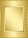 Bright gold frame with music notes - eps