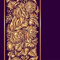 Bright gold pattern on a purple background Royalty Free Stock Photo