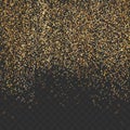 Bright gold shimmer abstract transparent particle mist background