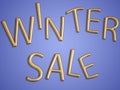 Winter sale sign Royalty Free Stock Photo