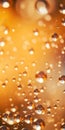 Bright golden champagne bubbles on blurred bokeh background Royalty Free Stock Photo