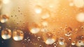 Bright golden champagne bubbles on blurred bokeh background Royalty Free Stock Photo