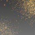 Bright golden dust particle abstract background