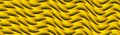 Bright golden yellow wavy pattern. Volume curved lines background