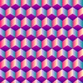 Bright gradient cubic seamless pattern