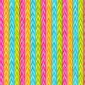 Bright Gradient Striped Seamless Pattern of Blue, Light, Green, Pink, Yellow Geometric Elements Royalty Free Stock Photo