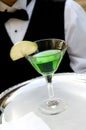 Bright green apple martini Royalty Free Stock Photo