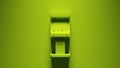 Bright Green Arcade Machine with Vibrant Green Background Royalty Free Stock Photo