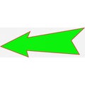 Bright green arrow pointing left on white background Royalty Free Stock Photo