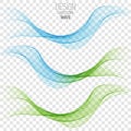 Bright green blue speed abstract lines flow minimalistic fresh swoosh seasonal spring wave transition divider editable Royalty Free Stock Photo