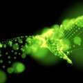 Bright green blurry dotted wavy background Royalty Free Stock Photo