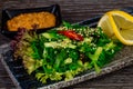 Bright green kaiso salad