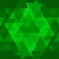 Bright green large triangles in the intersection and overlay