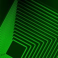 Bright green neon linear square abstract technology background Royalty Free Stock Photo