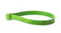 Bright green plastic zip tie loop tool ready for secure fastening applications Royalty Free Stock Photo