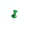 Green Push Pin Isolated on Transparent Background with Clipping Path Showing Shadow Royalty Free Stock Photo