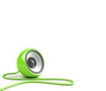 Bright green speaker with cable Royalty Free Stock Photo