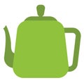 Bright green teapot, icon