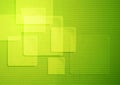 Bright green technical squares background