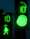 Green traffic light for pedestrian crossing Royalty Free Stock Photo