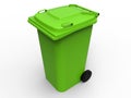 Bright green trash can Royalty Free Stock Photo