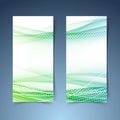 Bright green vertical web banner collection