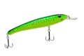 Bright green wobbler lure Royalty Free Stock Photo