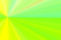 Bright green and yellow beam like radiate light computer generated background.Light rays gathering at one point.