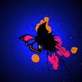 Bright grunge butterfly