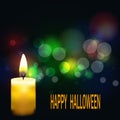 Bright Halloween background.Beavertail background and the candle EPS10