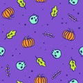 Bright Halloween cartoon background.