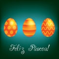 Bright Happy Easter Egg card Royalty Free Stock Photo