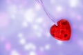 Bright heart on a light blurred background. Image Royalty Free Stock Photo