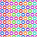 Bright heart vector seamless pattern Royalty Free Stock Photo