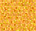 Bright hexagonal honeycomb background Ordered regular geometric seamless pattern Yellow gold orange beige peach brown colors Royalty Free Stock Photo