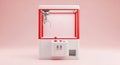 Cute empty arcade claw machine 3D render Royalty Free Stock Photo