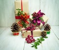 Bright holiday gifts Royalty Free Stock Photo