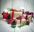 Bright holiday gifts Royalty Free Stock Photo