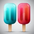 Bright home made frozen ice cream set Royalty Free Stock Photo