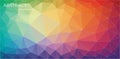 Bright horizontal Multicolor triangle background - Vector Eps Royalty Free Stock Photo