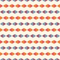 Bright horizontal rhombic lines abstract background. Rhombuses and lozenge motif. Simple geometric wallpaper. Vector art Royalty Free Stock Photo