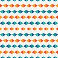 Bright horizontal rhombic lines abstract background. Rhombuses and lozenge motif. Simple geometric wallpaper. Vector art Royalty Free Stock Photo