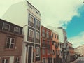 Houses on a long street the most beautiful photo of portugal lisbon