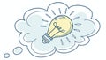 Bright Idea Bubble: Sparking Innovation & Creativity, vector design Generative AI Royalty Free Stock Photo