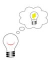 A bright idea - conserve energy! Royalty Free Stock Photo